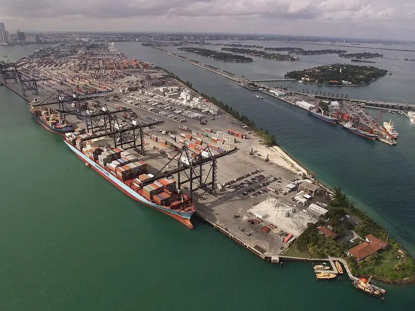 Container terminal from the air